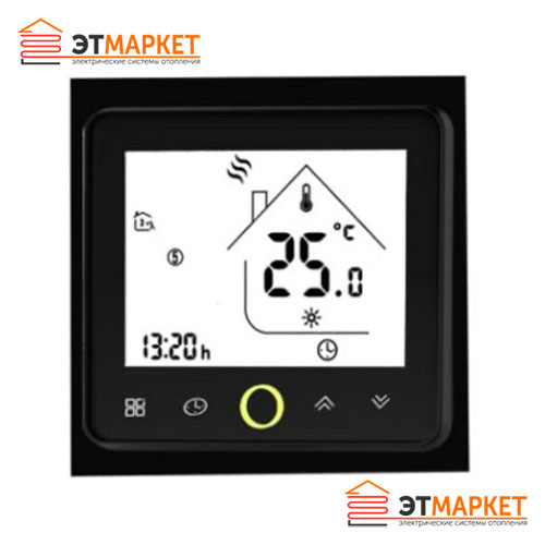 Термостат PWT002 черный WIFI - et-market.com.ua Термостат PWT002 черный WIFI