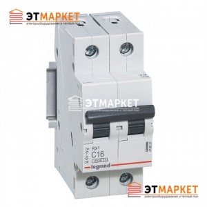 Автоматический выключатель Legrand RX 63А, 2 п., 4,5 kA