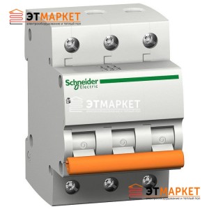 Автоматический выключатель Schneider Electric ВА63 6А, 3 п., 4,5 кА