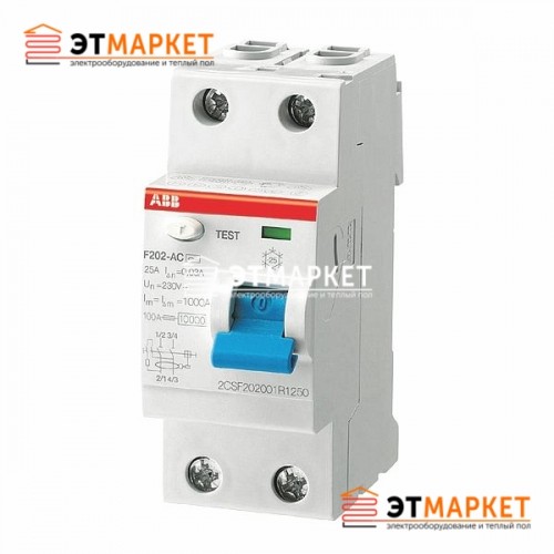 УЗО ABB F202 AC-40/0,03 - et-market.com.ua УЗО ABB F202 AC-40/0,03