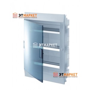 Щит ABB Mistral41F 48 м., IP41, прозрачные двери, клеммник, встраиваемый