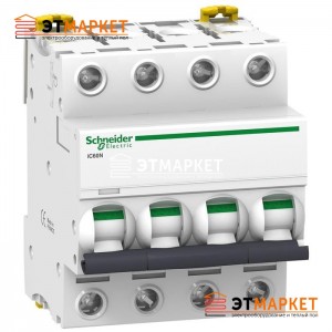 Автоматический выключатель Schneider Electric iC60N, 4P, 4A D Автоматический выключатель Schneider Electric iC60N, 4P, 4A D