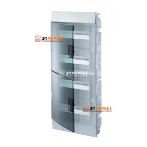 Щит ABB Mistral41F 54 м., IP41, прозрачные двери, клеммник, встраиваемый