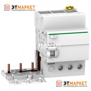 Дифференциальный блок Schneider Electric VIGI iC60 3P, 63A, 500 mA, A Дифференциальный блок Schneider Electric VIGI iC60 3P, 63A, 500 mA, A