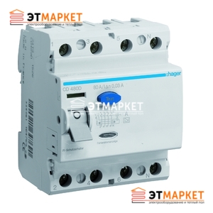 Устройство защитного отключения Hager 4x125A, 300 mA, A, 5м