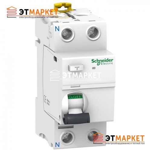 УЗО Schneider Electric iID 2P, 25A, 10 mA, AC - et-market.com.ua УЗО Schneider Electric iID 2P, 25A, 10 mA, AC