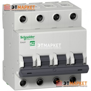 Автомат Schneider Electric Easy9 4 п., 6А, В Автомат Schneider Electric Easy9 4 п., 6А, В