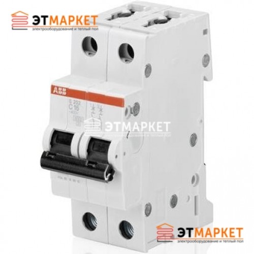 Автоматический выключатель ABB S202-C6 - et-market.com.ua Автоматический выключатель ABB S202-C6