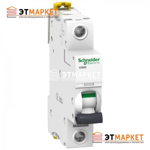 Автоматический выключатель Schneider Electric iC60N, 1P, 10A, D - et-market.com.ua Автоматический выключатель Schneider Electric iC60N, 1P, 10A, D