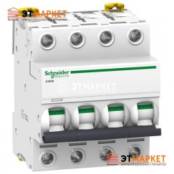 Автоматический выключатель Schneider Electric iC60N, 4P, 6A, B