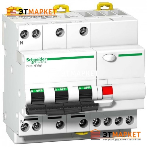 АВДТ Schneider Electric iDPN N Vigi 40A, B, 3P+N, 6 kA, 30 mA, AC - et-market.com.ua АВДТ Schneider Electric iDPN N Vigi 40A, B, 3P+N, 6 kA, 30 mA, AC