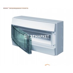 Щит ABB Mistral65 18 м., IP65, прозрачные двери, клеммник, навесной