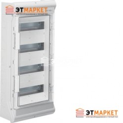 Щит Hager Vector накладной, прозрачная дверца, 48 (56) м., IP65
