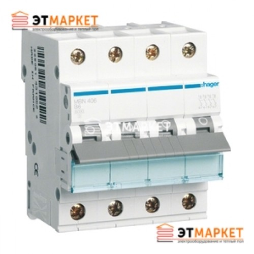 Автоматический выключатель Hager MB420A 20А, 4п, В, 6kA - et-market.com.ua Автоматический выключатель Hager MB420A 20А, 4п, В, 6kA