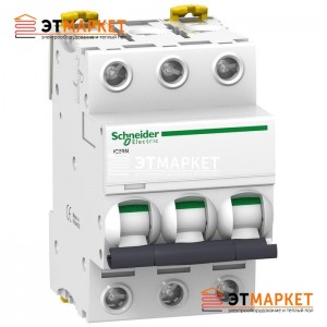 Автоматический выключатель Schneider Electric iC60N, 3P, 2A, B