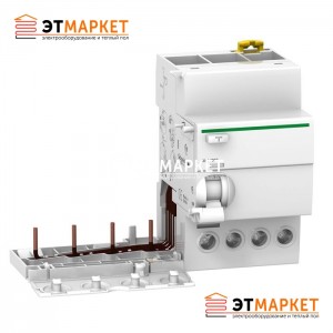 Дифференциальный блок Schneider Electric VIGI iC60 4P, 63A, 100 mA, A