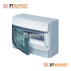 Щит ABB Mistral65 12 м., IP65, прозрачные двери, клеммник, навесной