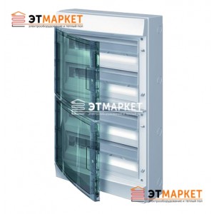 Щит ABB Mistral65 72 м., IP65, прозрачные двери, клеммник, навесной