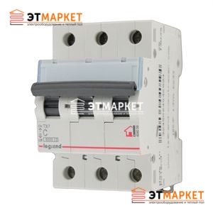 Автоматический выключатель Legrand TX 10A, B, 6 kA, 3 п.