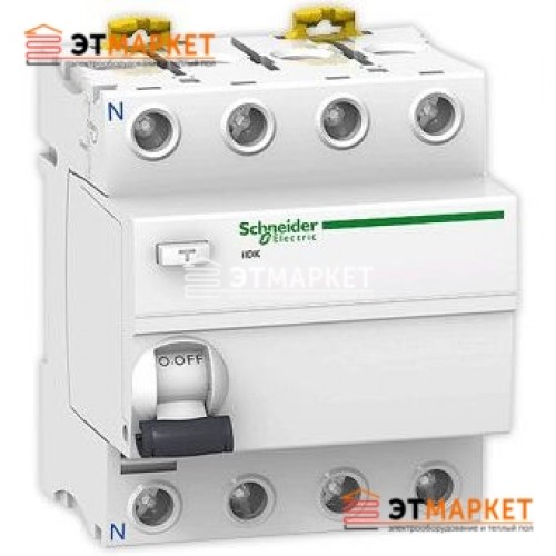 УЗО Schneider Electric iID K 4п 63A 300мА AC - et-market.com.ua УЗО Schneider Electric iID K 4п 63A 300мА AC