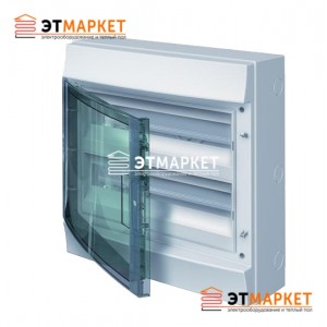 Щит ABB Mistral65 36 м. (18x2), IP65, прозрачные двери, клеммник, навесной