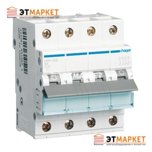 Автоматический выключатель Hager MC416A 16А, 4п, С, 6kA