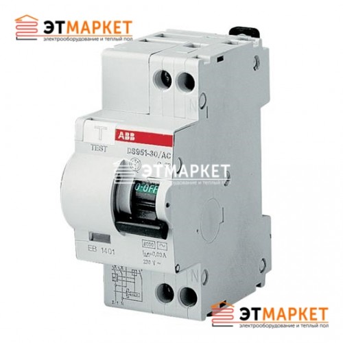 Диффавтомат ABB DS 951 AC-C20/0,03A - et-market.com.ua Диффавтомат ABB DS 951 AC-C20/0,03A