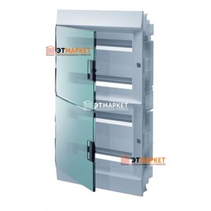 Щит ABB Mistral41F 72 м., IP41, прозрачные двери, клеммник, встраиваемый