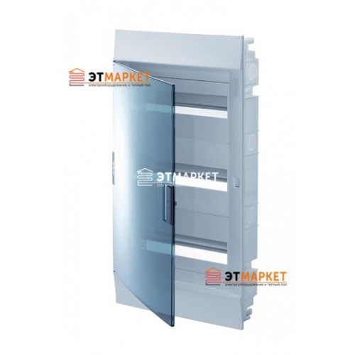 Щит ABB Mistral41F 850 36 м. (12x3), IP41, прозрачные двери, встраиваемый - et-market.com.ua Щит ABB Mistral41F 850 36 м. (12x3), IP41, прозрачные двери, встраиваемый